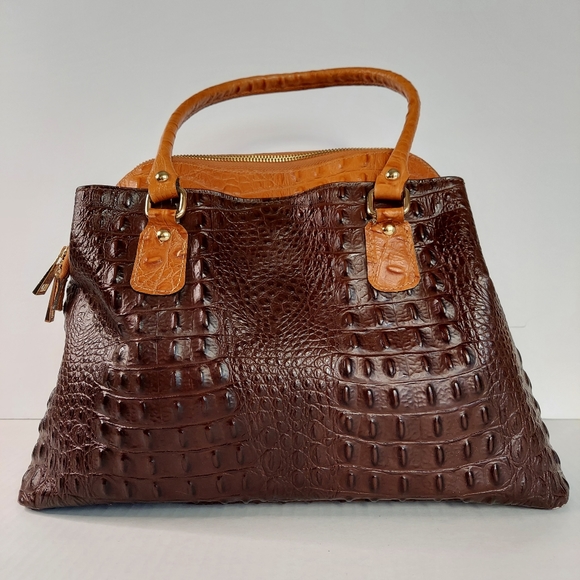 Moda in Pelle Handbags - Moda in Pelle M & R Anna Brown Italian Han…